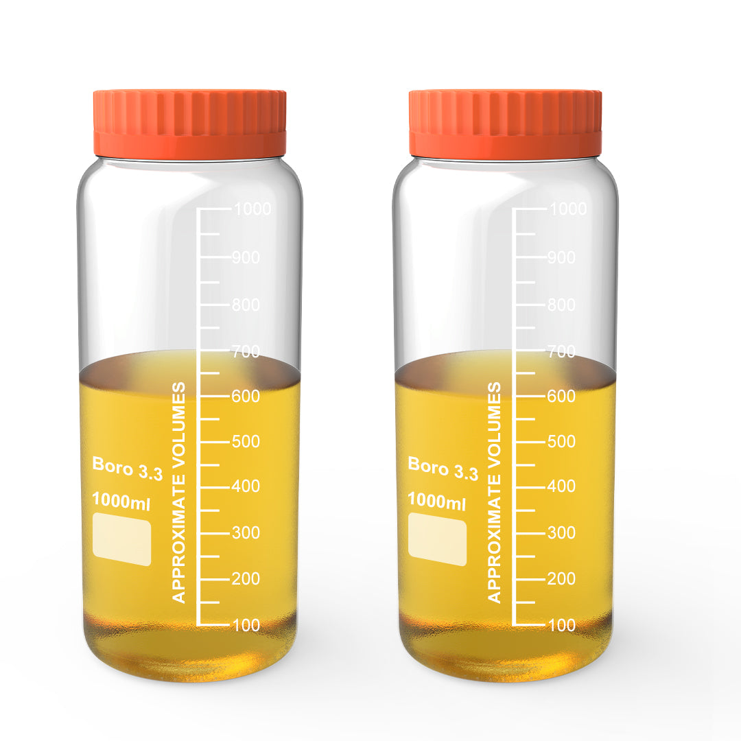 EM GL70 High Borosilicate Glass Bottle-1000ml,Heat/Acid/Pressure Resistant