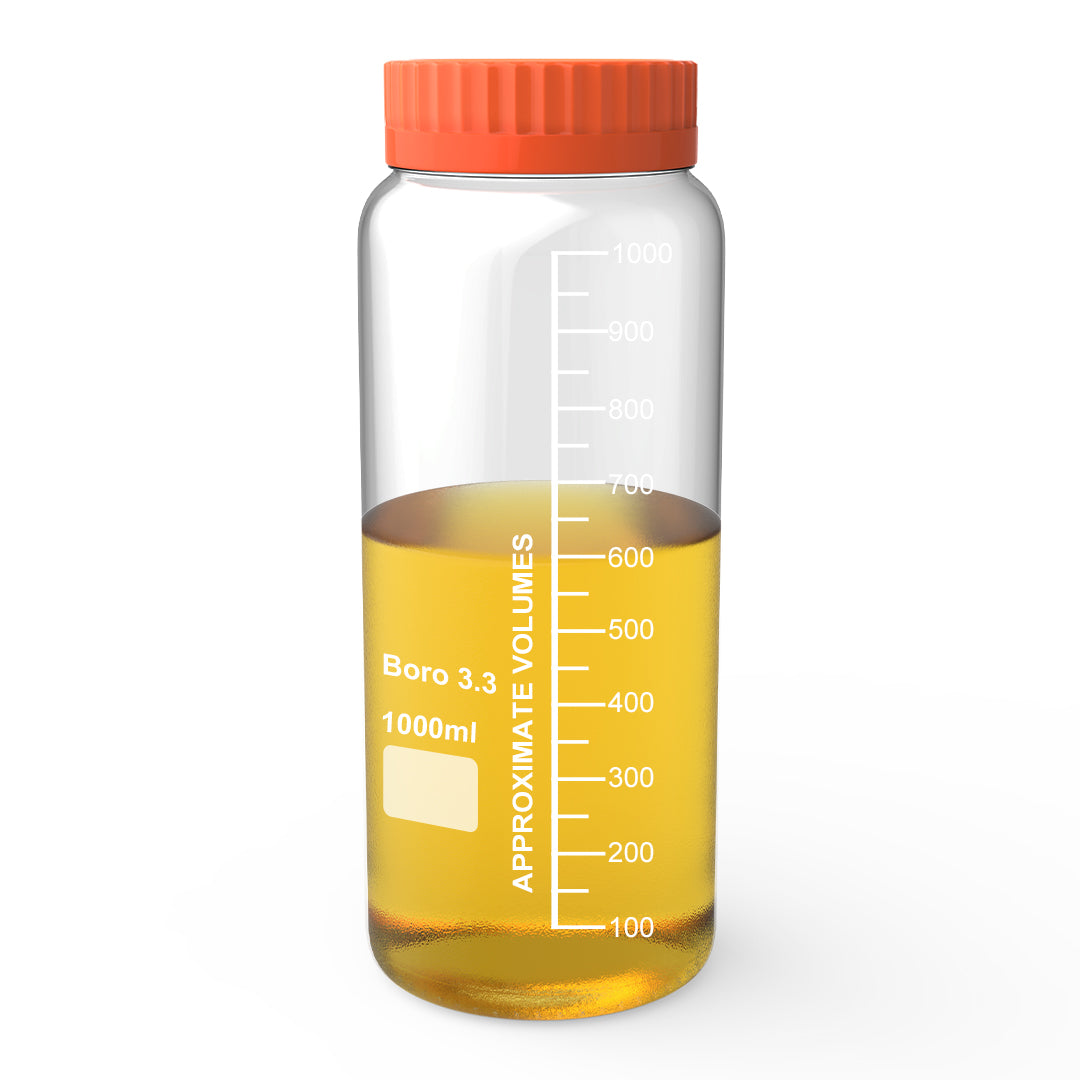 EM GL70 High Borosilicate Glass Bottle-1000ml,Heat/Acid/Pressure Resistant