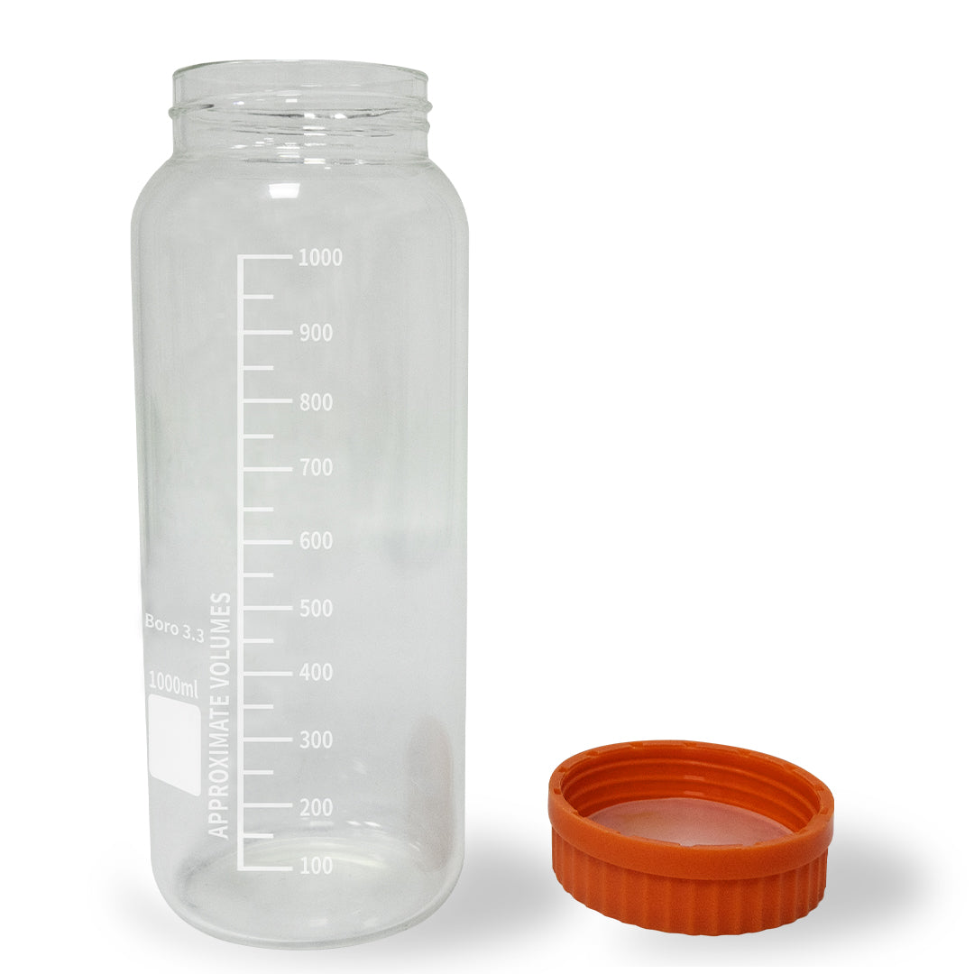EM GL70 High Borosilicate Glass Bottle-1000ml,Heat/Acid/Pressure Resistant
