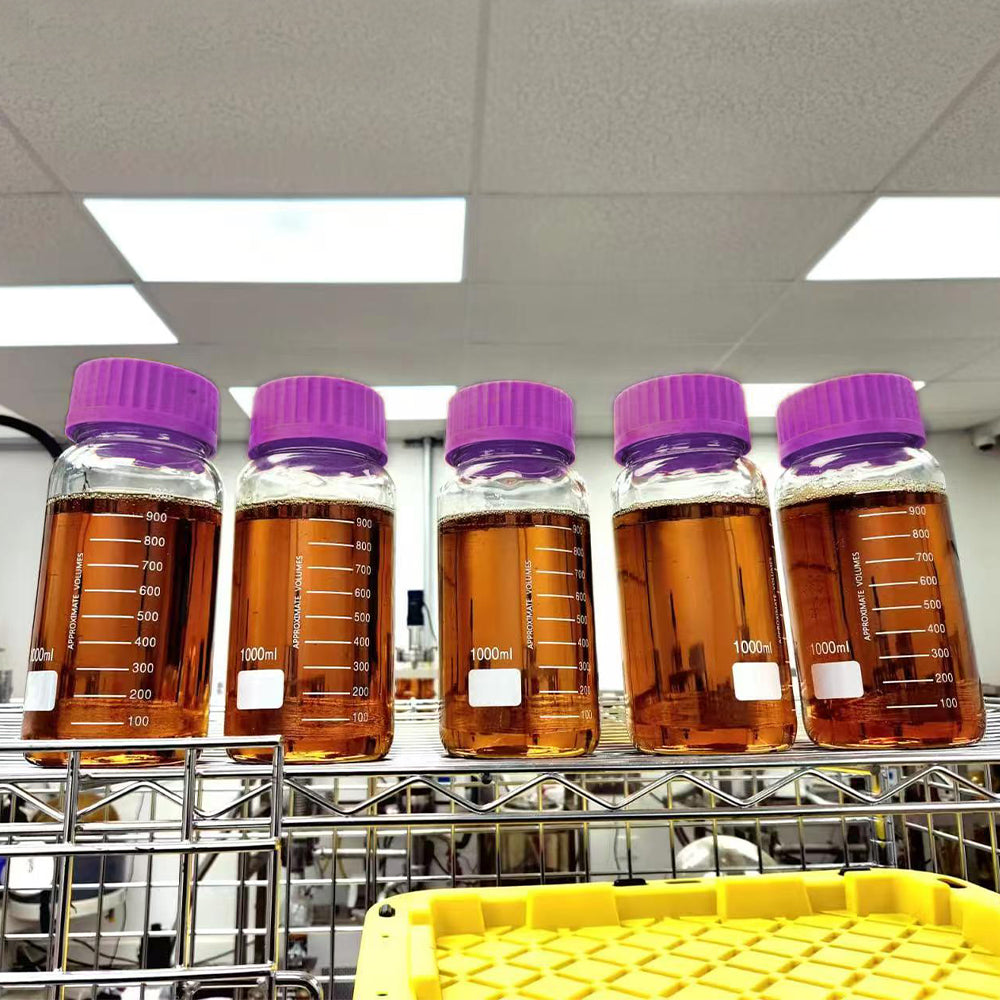 1000ml GL80 Large Purple Cap Reagent Glass Bottle Thickened Chemical Sampling Wide Mouth Bottle Borosilicate Storage Glass Bottles Lab Media Bottles