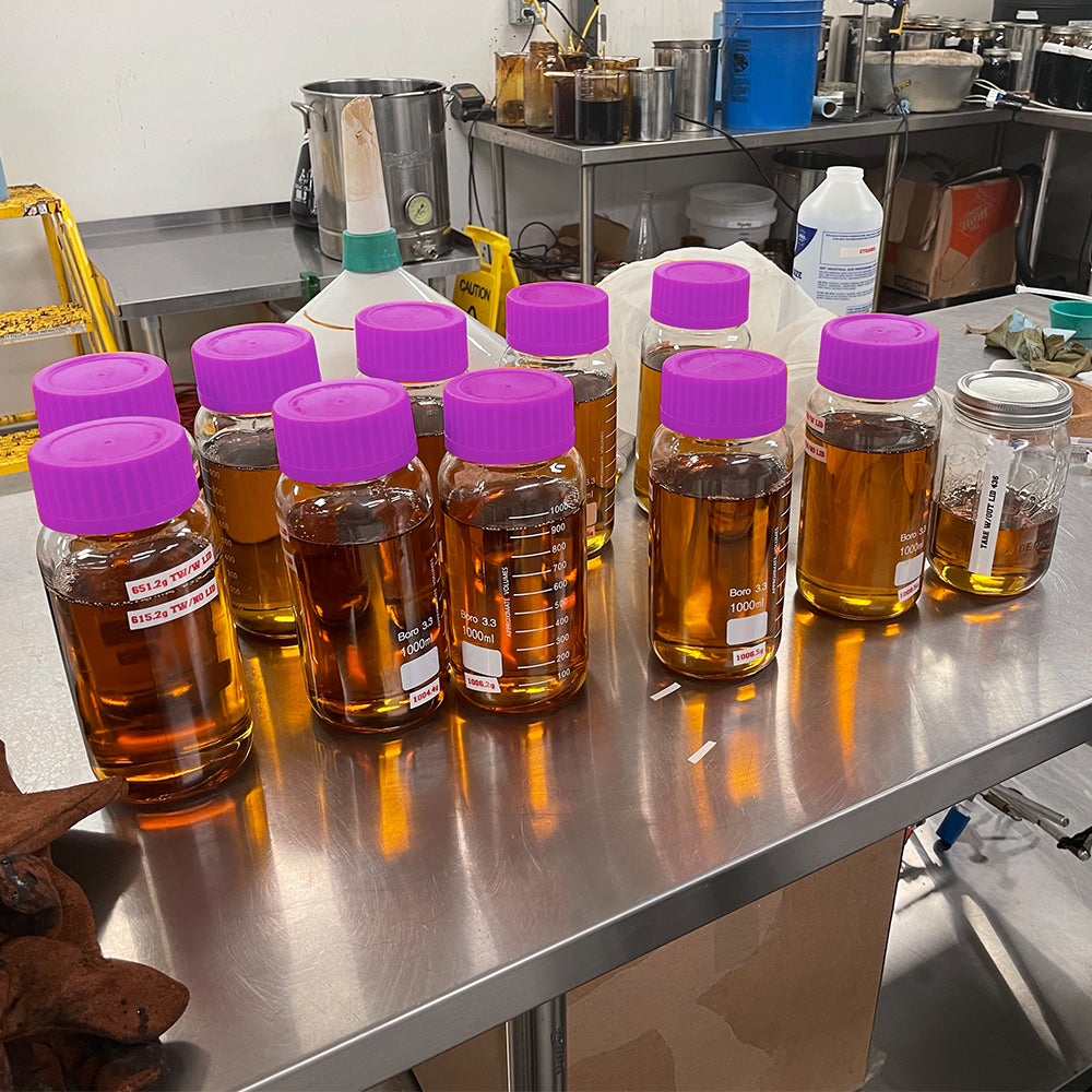 1000ml GL80 Large Purple Cap Reagent Glass Bottle Thickened Chemical Sampling Wide Mouth Bottle Borosilicate Storage Glass Bottles Lab Media Bottles